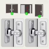 Aluminum Door Latch Lock – Corrosion-Resistant, Silver, 2-Pack with Screws