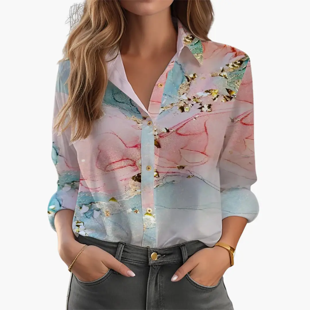 Women's Floral Blouse – Versatile Fit & Elegant Design