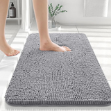 Chenille Bath Mat – Non-Slip PVC Backing, Ultra-Absorbent & 3 Sizes