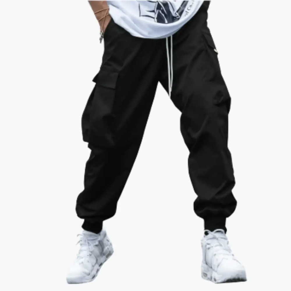 Men's Cargo Jogger Pants – Drawstring Waist & Elastic Cuffs