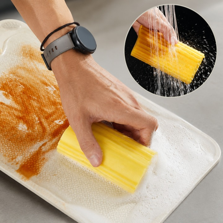 Reusable EVA Cleaning Sponge – Multi-Surface, Streak-Free & 3-Color Pack