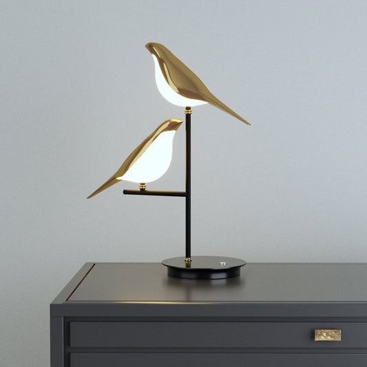 Golden Birdlight Wall Sconce – Modern Nordic Design, LED Light & Bird Motif