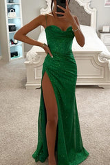 Glamorous Sequin Maxi Dress with Corset Design – Celeste