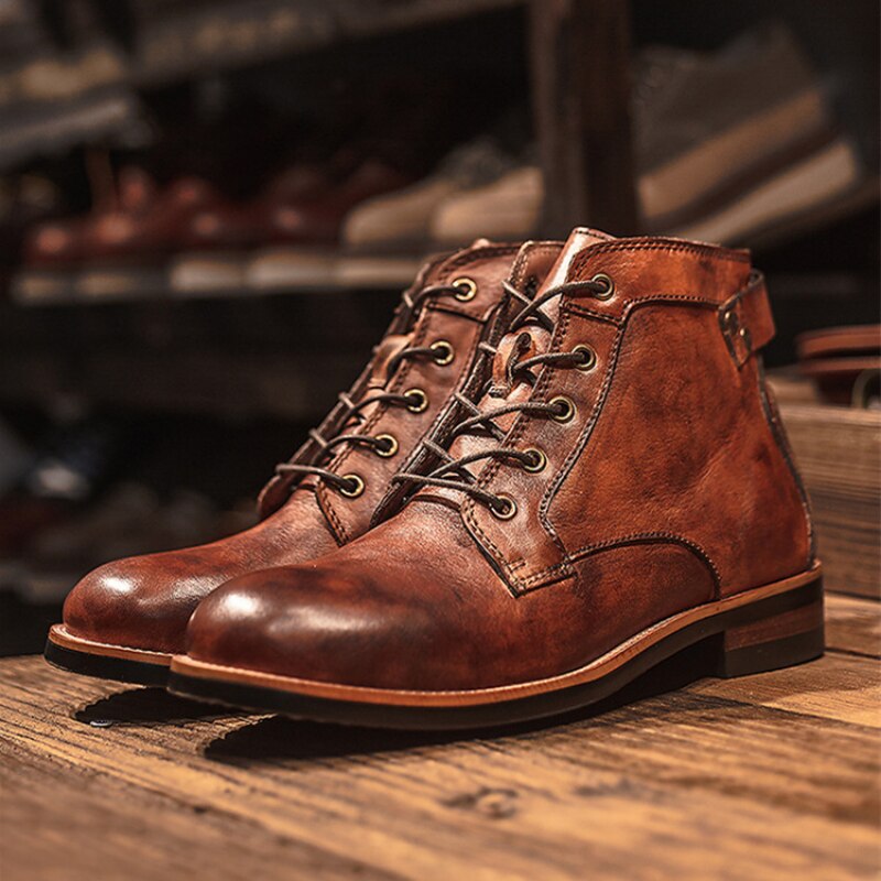 Atlas Men's Orthopedic Leather Boots