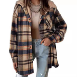 Optimized Product Title: "Tallulah™ - Entspannt geschnittene Karomuster Kapuzenjacke für Damen | Bequeme und stylische Freizeitjacke" 

This title includes relevant keywords for better visibility in Google Shopping while clearly describing the product.