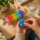 7-Day AM/PM Pill Organizer – 2 Daily Compartments, BPA-Free & Detachable Boxes