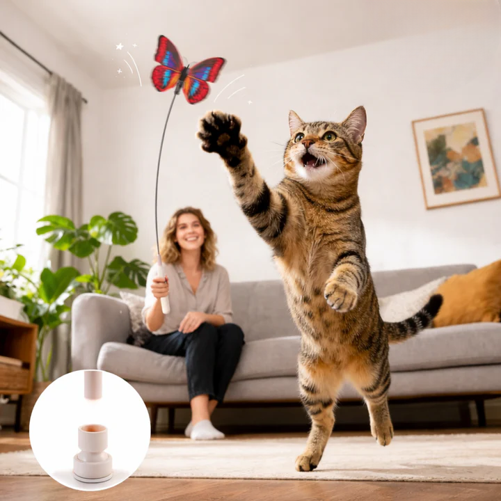Optimized Product Title: "Interaktives Schmetterlings-Katzenspielzeug – Fördert Aktivität & Beschäftigung für Katzen" 

This title includes relevant keywords while clearly conveying the product's purpose and benefits, making it more appealing for Google S