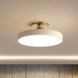 Moderne Runde LED-Deckenleuchte mit Messingfassung – Flaches Design für stilvolle Beleuchtung