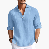 Men's Casual Button-Up Shirt – Long Sleeve, Breathable Fabric & Relaxed Fit