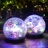 Solar Flower Garden Light – Glass Prism Projection, IP64 Waterproof & Auto Dusk Sensor