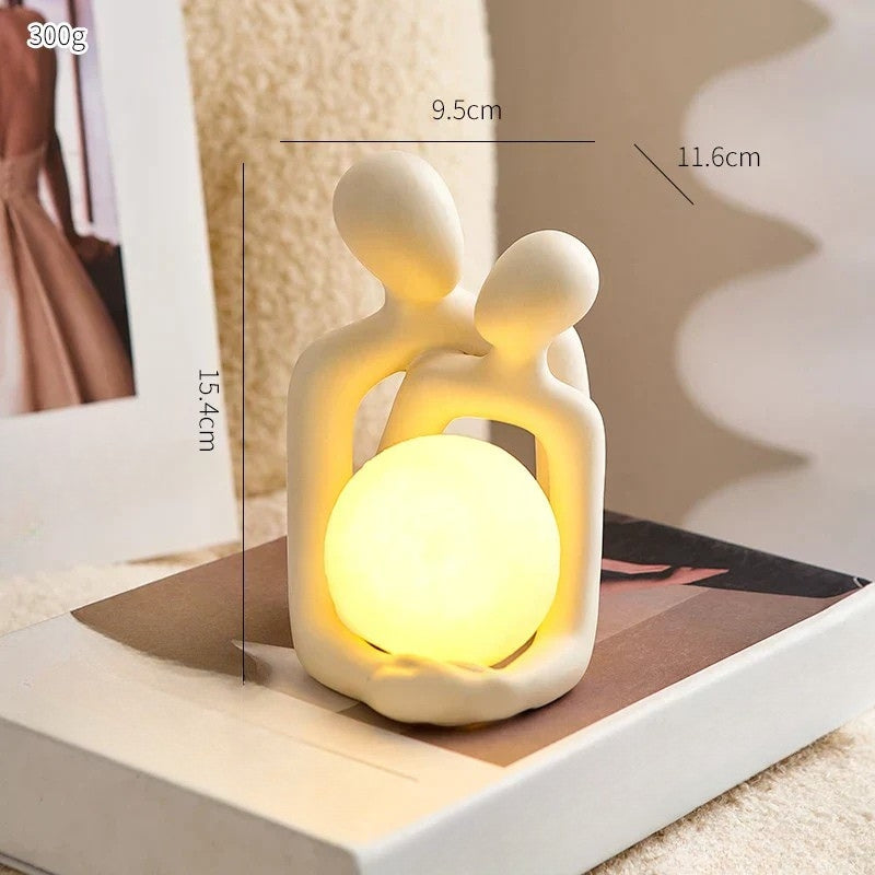 LunaGlow Ceramic Mood Light - Soothing Ambient Lighting for Home Décor