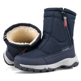 Warm Mid-Height Winter Snow Boots - Blue