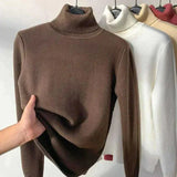 Enhanced Product Title: "Leonie Women's Beige Turtleneck Sweater with Cozy Fleece Lining - Stylish & Warm Knit Pullover" 

This title includes relevant keywords while emphasizing the product's features and appeal.