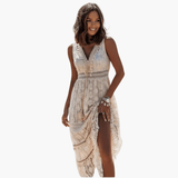 Women's Maxi Dress – Lace Detail & Boho Style