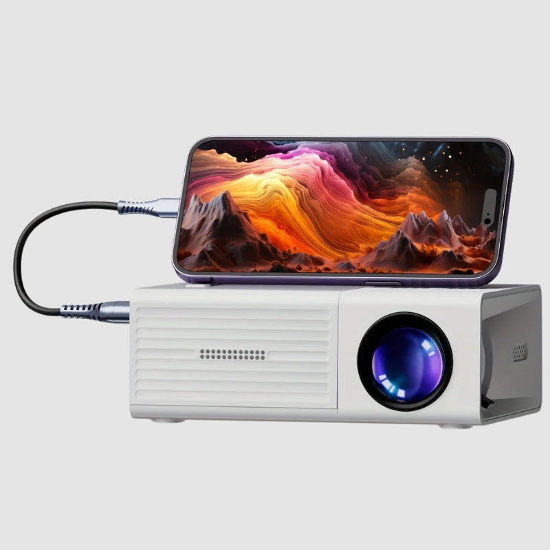 Portable Mini Projector – 3000 Lumens, HDMI & USB Compatible