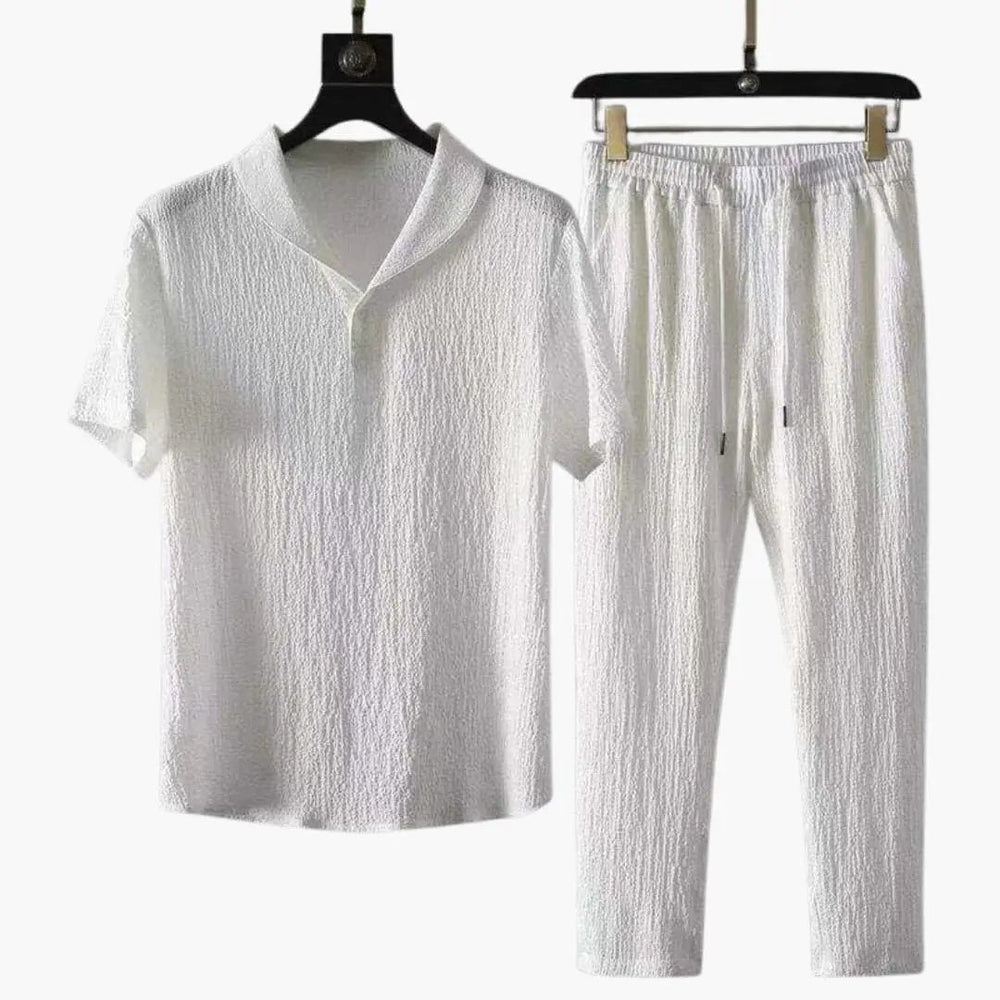 Men's Two-Piece Set – Long Sleeve Shirt, Matching Pants & Spring/Autumn Wear