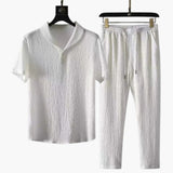 Men's Two-Piece Set – Long Sleeve Shirt, Matching Pants & Spring/Autumn Wear