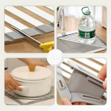 Optimized Product Title: "Dreieckiger Eck-Küchenorganizer mit Abfluss – Effiziente Entwässerung direkt ins Spülbecken" 

This title includes relevant keywords while clearly describing the product's features and benefits, making it more appealing for Googl