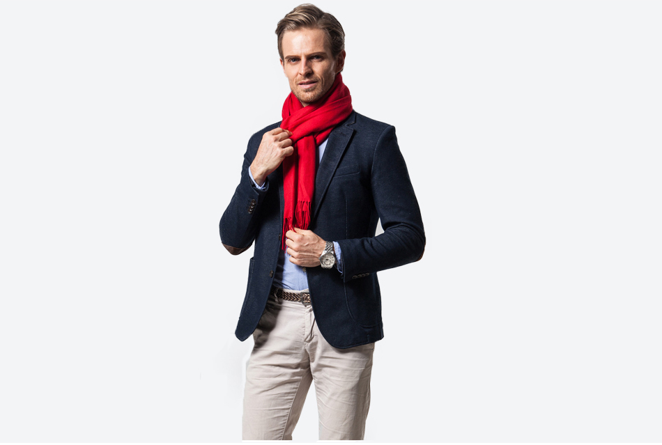 Decotic – Red Cashmere Scarf, Soft & Warm