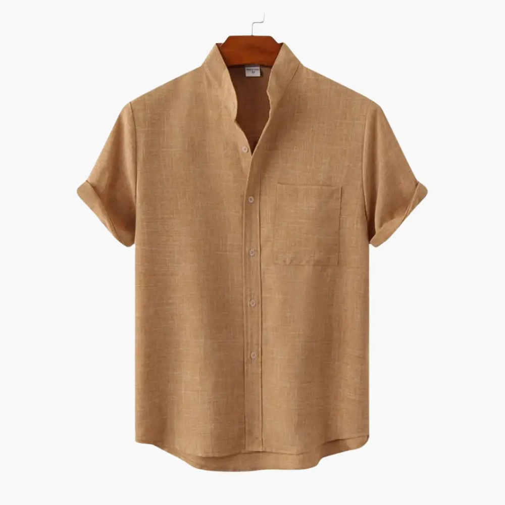 Men's Button-Down Shirt – Short Sleeve & Collar