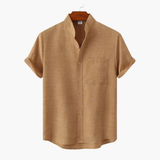 Men's Button-Down Shirt – Short Sleeve & Collar