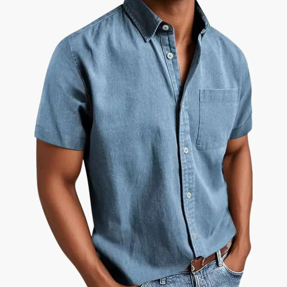 Men's Short-Sleeve Shirt – Chest Pocket, Lightweight & Breathable