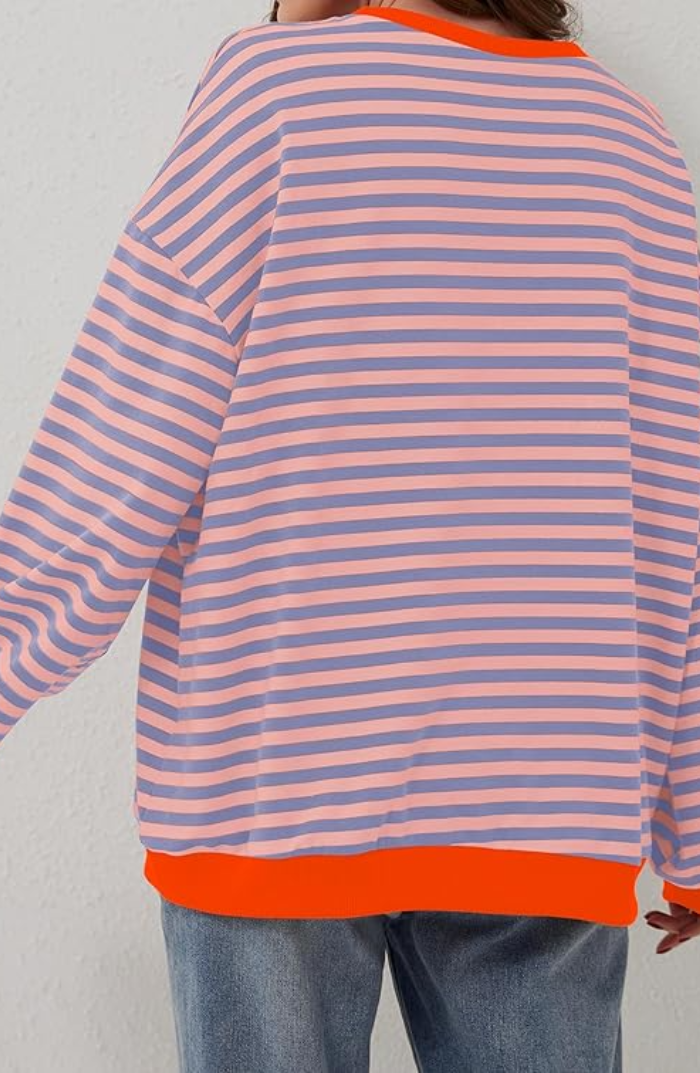Amelia - Übergrößen Gestreifter Pullover für Damen | Bequemer und Stilvoller Strickpullover