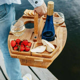 WineNest – Portable Wooden Picnic Wine Table