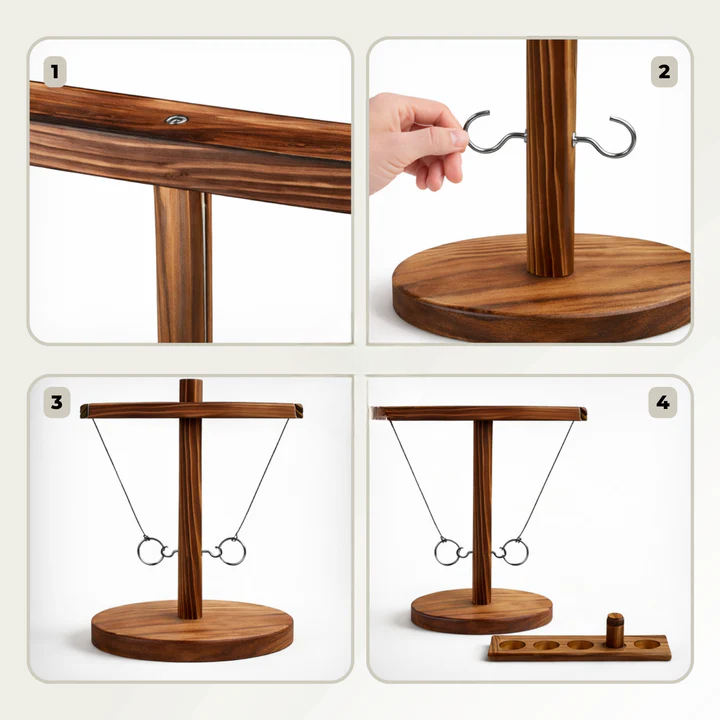 Holz-Ringwurfspiel für die ganze Familie – Spaß und Unterhaltung für Groß und Klein