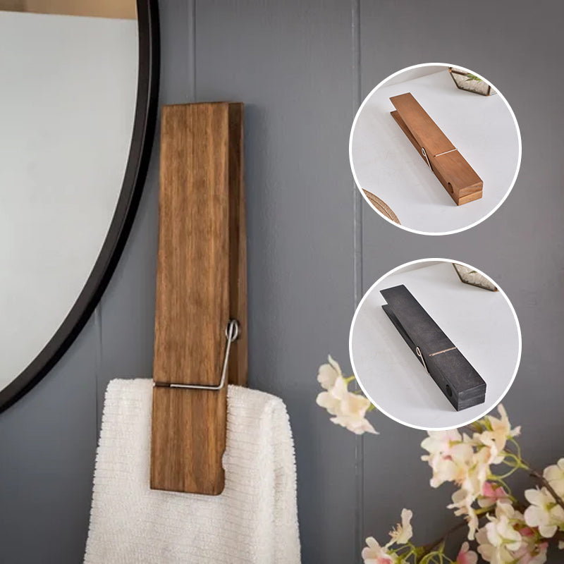 Optimized Product Title: "Holz Handtuchhalter mit Klammer – Stilvoller und Funktionaler Handtuchhalter aus Holz für Küche und Bad" 

This title includes relevant keywords while providing a clearer description of the product's use and appeal.