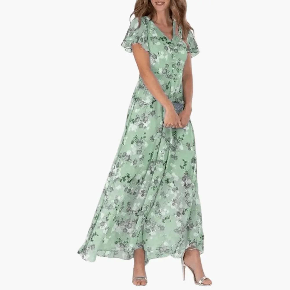 Women's Maxi Dress – Floral Print, Lightweight Fabric & Airy Summer Style