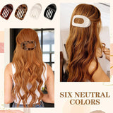 Women's Oval Hair Claw Clips – Seamless Non-Slip Matte Design, 4 & 6-Piece Sets