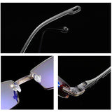 Reading Glasses with Blue Light Filter – Rimless TR90, 17g & +1.0 to +4.0