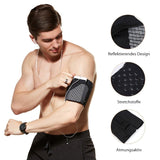 Running Wristband Phone Holder – Reflective, Adjustable 19–32cm, Lightweight 30g