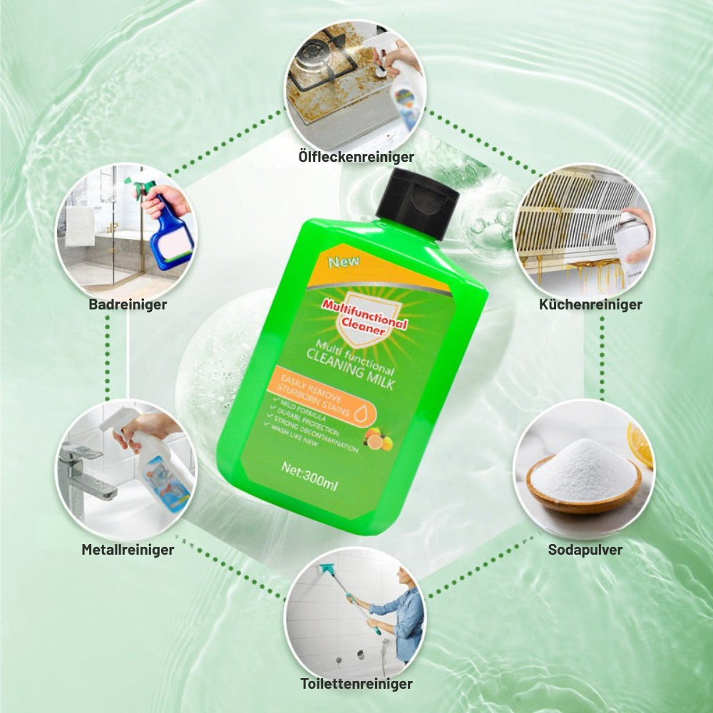 Optimized Product Title: **Multifunktionale Reinigungsmilch – Effektive Fleckenentfernung für alle Oberflächen | Sanfte Reinigung & Pflege**