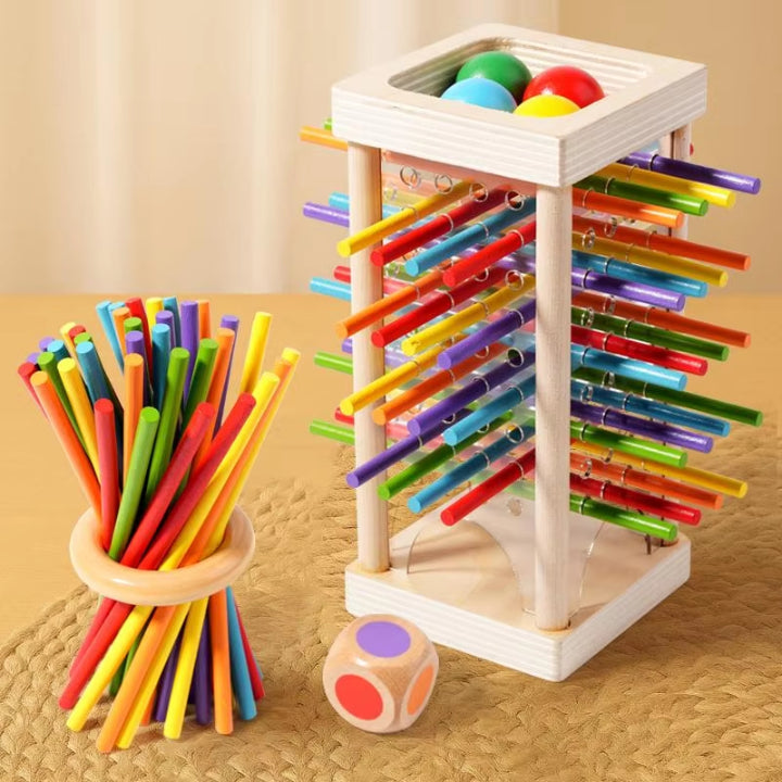 Holz-Kugelturm-Spiel für Kinder – Fördert Konzentration & Feinmotorik | Spielzeug aus Holz