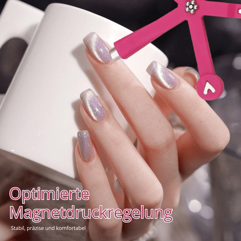 Magnetic Nail Art Tool – Cat-Eye & Galaxy Effects, 8 Patterns & Silicone Body
