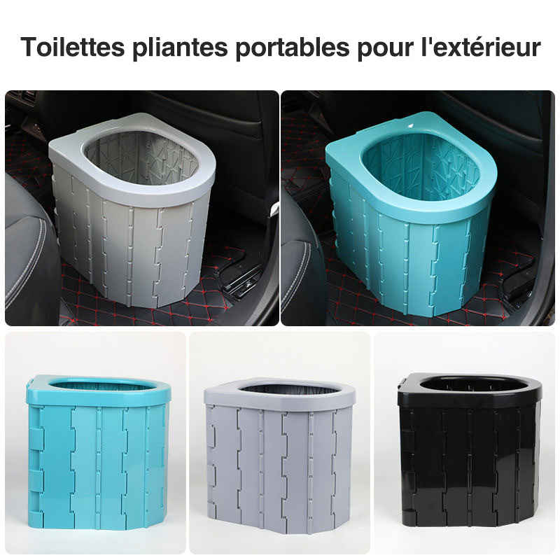 Portable Folding Camping Toilet – ABS Plastic, 180kg Capacity & 5cm Fold-Flat Design