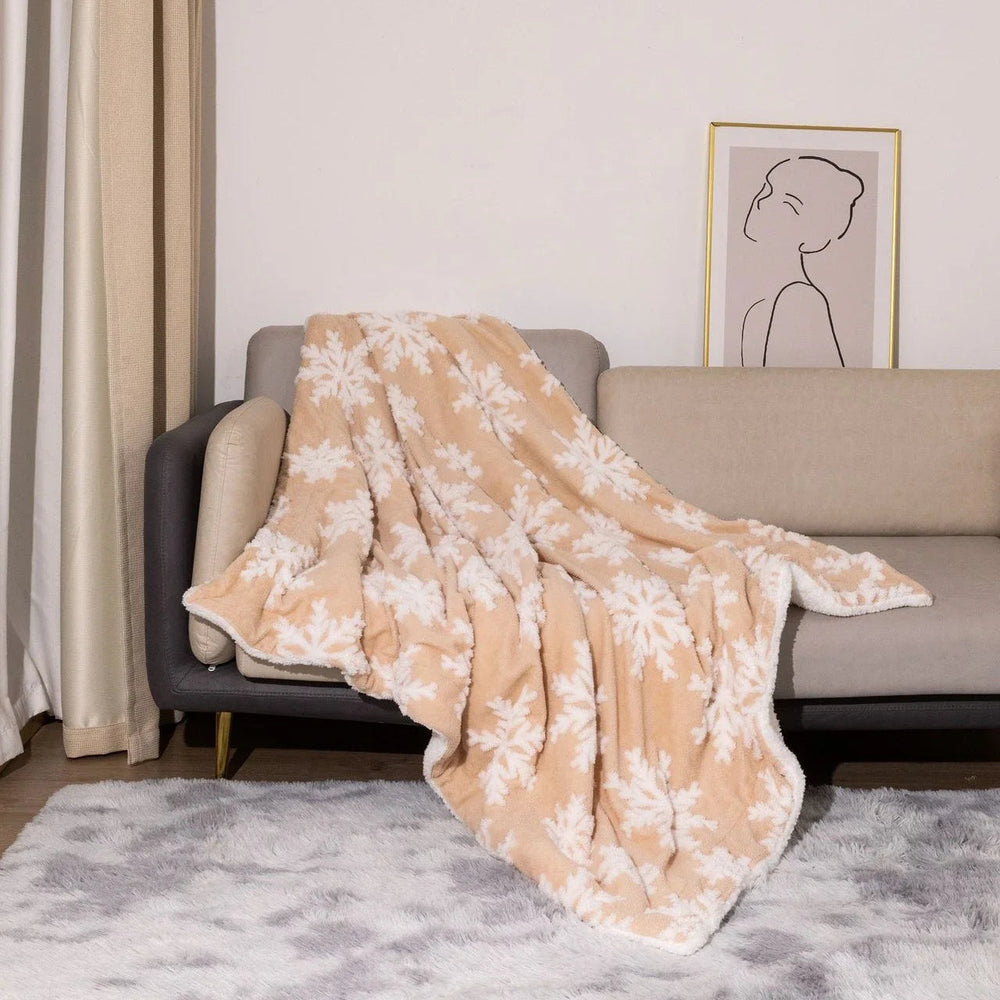 Cozy Christmas Wool Blanket Throw - Perfect for Sofa & Bed Decor