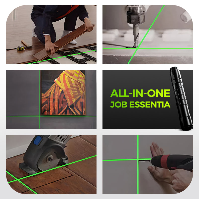 Green Cross-Line Laser Level – IP64, ±0.1° Accuracy & Tripod Mount