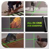 Green Cross-Line Laser Level – IP64, ±0.1° Accuracy & Tripod Mount
