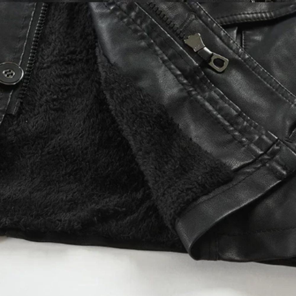 Optimized Product Title: "Elegante Lange Leder Bikerjacke für Damen - Stilvolle, Hochwertige Motorradjacke aus Echtleder" 

This title includes relevant keywords for better visibility in Google Shopping while clearly describing the product and its target