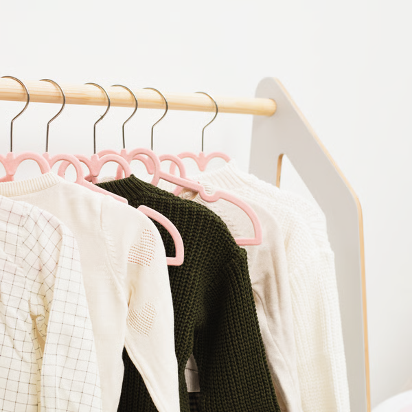 Montessori Toddler Furniture - Natural Wood Clothing Rack for Nursery | Stylish & Functional Kids Clothes Organizer | Perfect Christmas Gift