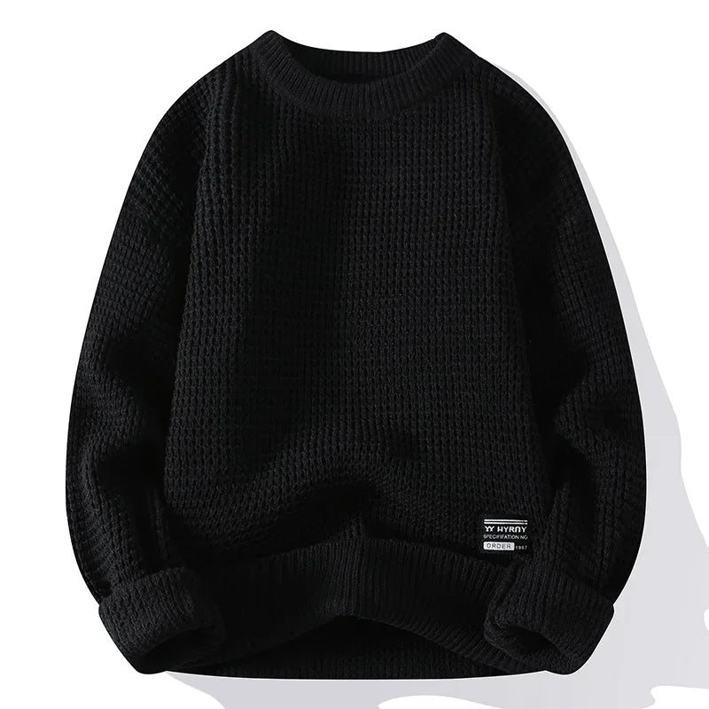 Enhanced Product Title: Silas™ Premium Waffle Knit Pullover - Stylish & Comfortable Sweater for Men/Women

This optimized title includes relevant keywords that potential customers might search for, while also highlighting the product's unique features and