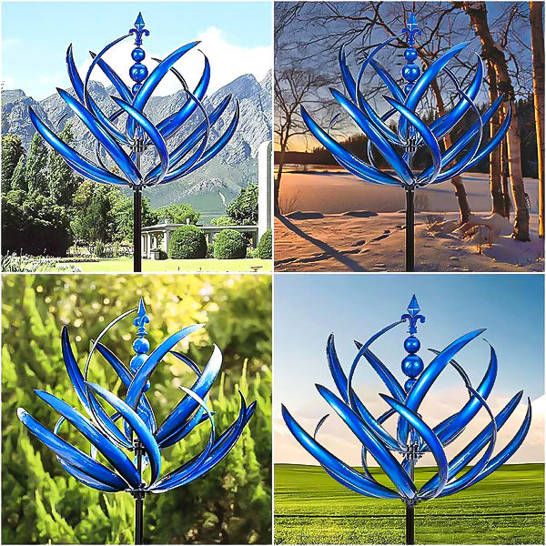 Metal Garden Wind Spinner – Weatherproof, Low-Friction Bearing & 90cm Tall