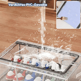 Stackable Clear Shoe Storage Box – Front-Opening PVC, Steel Frame & Waterproof Design