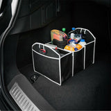 Foldable Car Trunk Organizer – Waterproof, 3 Compartments & Black Nonwoven