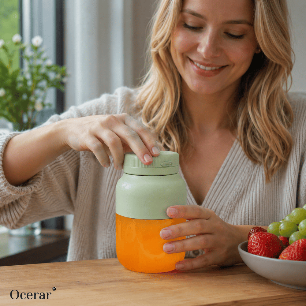 Portable Smoothie Blender – 800ml, USB-C Rechargeable, 80W & Stainless Steel Blades