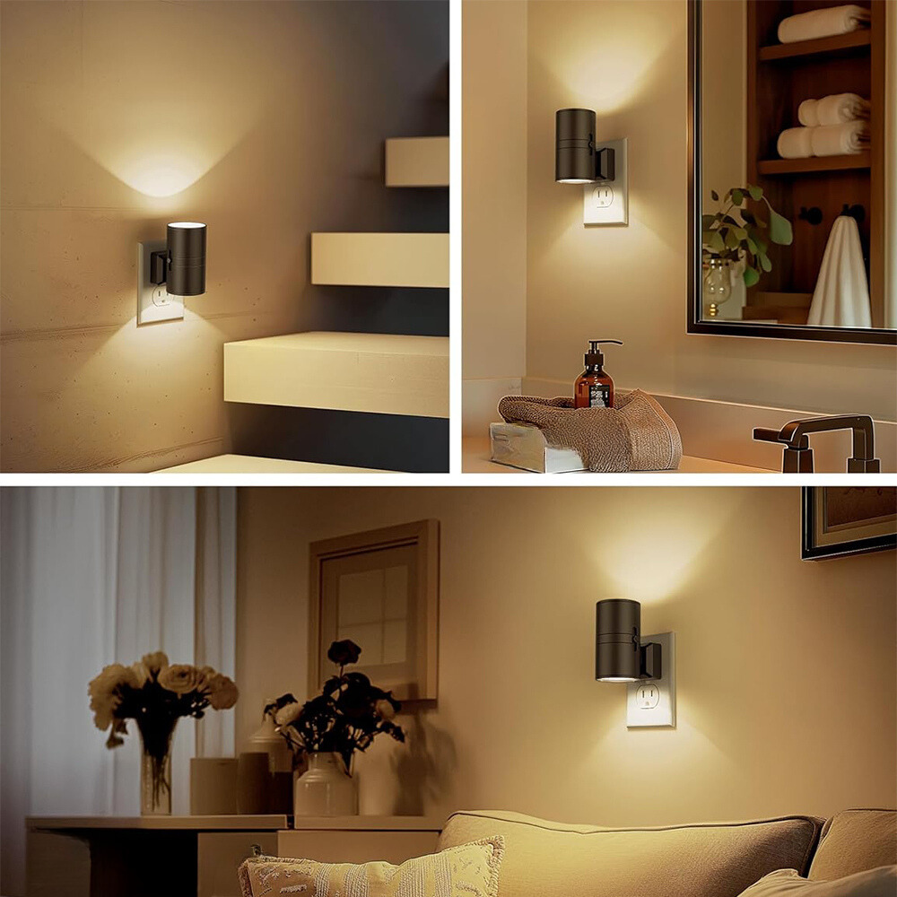 Plug-In Night Light with Light Sensor – 100 Lumens, Dual Mode & Adjustable Brightness
