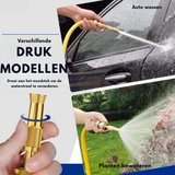 Adjustable High-Pressure Hose Nozzle – Brass & Stainless Steel, Fan/Jet Modes & 180 g